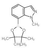 1-methyl-7-(4,4,5,5-tetramethyl-1,3,2-dioxaborolan-2-yl)indazole structure