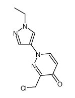 3-(chloromethyl)-1-(1-ethyl-1H-pyrazol-4-yl)pyridazin-4(1H)-one Structure