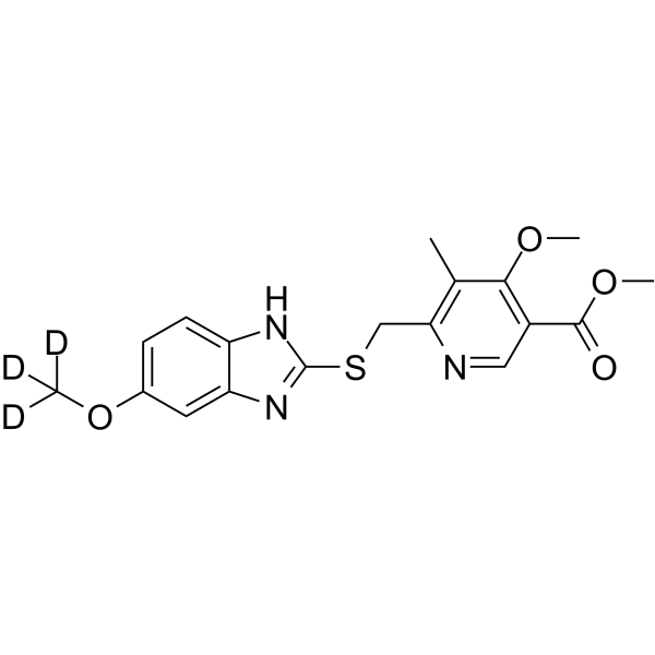 Omeprazole Acid-d3 Methyl Ester Sulfide结构式