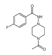 N-(4-acetylpiperazin-1-yl)-4-fluorobenzamide结构式