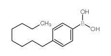 (4-辛基苯基)硼酸结构式
