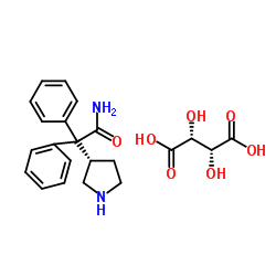 3-(S)-(1-Carbamoyl-1,1-diphenylmethyl)pyrrolidine Structure