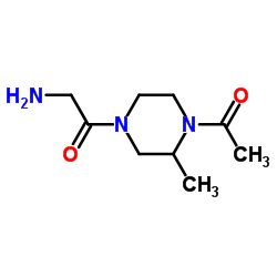 1-(4-Acetyl-3-methyl-1-piperazinyl)-2-aminoethanone结构式