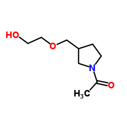 1-{3-[(2-Hydroxyethoxy)methyl]-1-pyrrolidinyl}ethanone结构式