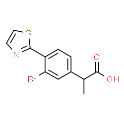 3-Bromo-α-methyl-4-(2-thiazolyl)benzeneacetic acid结构式