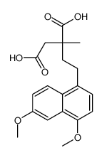 2-[2-(4,6-dimethoxynaphthalen-1-yl)ethyl]-2-methylbutanedioic acid结构式