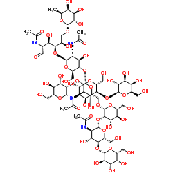 MANNOTRIOSE-(FUCOSYL-DI-(N-ACETYL-D-*GLUCOSAMINE))-B Structure