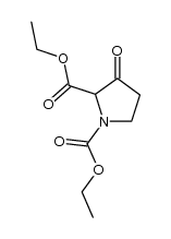 ethyl 1-ethoxycarbonyl-3-oxo-pyrrolidine-2-carboxylate Structure