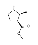 3-Pyrrolidinecarboxylicacid,2-methyl-,methylester,(2S-cis)-(9CI) structure