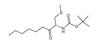 ((R)-1-Methylsulfanylmethyl-2-oxo-octyl)-carbamic acid tert-butyl ester Structure