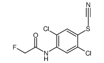 2,5-Dichloro-4-(2-fluoroacetylamino)phenyl thiocyanate结构式