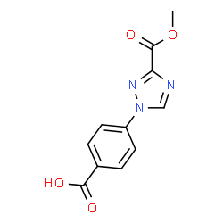 4-(3-methoxycarbonyl-1,2,4-triazol-1-yl)benzoic acid结构式
