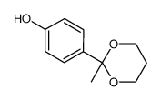 PHENOL,4-(2-METHYL-1,3-DIOXAN-2-YL)- Structure