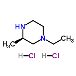 (R)-1-乙基-3-甲基哌嗪二盐酸盐结构式