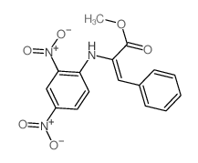 2-Propenoic acid,2-[(2,4-dinitrophenyl)amino]-3-phenyl-, methyl ester structure