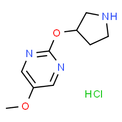 5-Methoxy-2-(pyrrolidin-3-yloxy)pyrimidine hydrochloride结构式