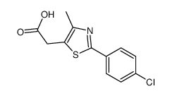 2-(p-Chlorophenyl)-4-methyl-5-thiazoleacetic acid结构式