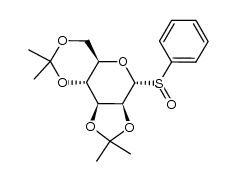 (3aS,4R,5aR,9aR,9bS)-2,2,8,8-tetramethyl-4-((R)-phenylsulfinyl)hexahydro-[1,3]dioxolo[4',5':4,5]pyrano[3,2-d][1,3]dioxine结构式