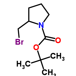 tert-Butyl 2-(bromomethyl)pyrrolidine-1-carboxylate structure