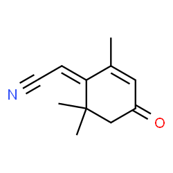 Acetonitrile, (2,6,6-trimethyl-4-oxo-2-cyclohexen-1-ylidene)- (9CI)结构式