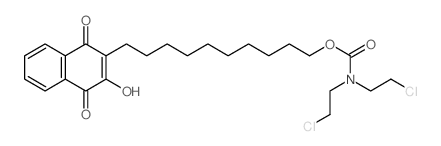 10-(1-hydroxy-3,4-dioxonaphthalen-2-yl)decyl N,N-bis(2-chloroethyl)carbamate结构式