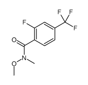 2-fluoro-N-methoxy-N-methyl-4-(trifluoromethyl)benzamide结构式