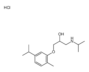 1-(2-methyl-5-propan-2-ylphenoxy)-3-(propan-2-ylamino)propan-2-ol,hydrochloride Structure