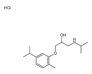 1-(2-methyl-5-propan-2-ylphenoxy)-3-(propan-2-ylamino)propan-2-ol,hydrochloride结构式