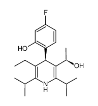3-Pyridinemethanol, 5-ethyl-4-(4-fluoro-2-hydroxyphenyl)-a-methyl-2,6-bis(1-methylethyl)-, (aR,4R)-rel- (9CI) Structure