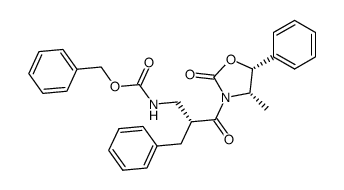 benzyl ((R)-2-benzyl-3-((4S,5R)-4-methyl-2-oxo-5-phenyloxazolidin-3-yl)-3-oxopropyl)carbamate Structure