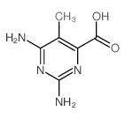 4-Pyrimidinecarboxylic acid, 2,6-diamino-5-methyl-结构式