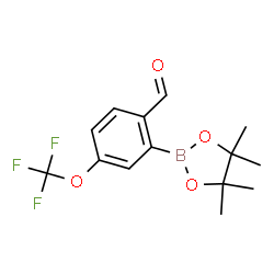 2-Formyl-5-(trifluoromethoxy)phenylboronic acid pinacol ester结构式