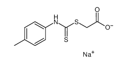 sodium 2-((p-tolylcarbamothioyl)thio)acetate Structure