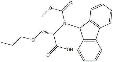 (S)-2-((((9H-芴-9-基)甲氧基)羰基)氨基)-3-丙氧基丙酸结构式
