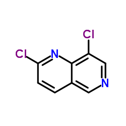 2,8-Dichloro-1,6-naphthyridine结构式