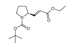 3-(1-(tert-butoxycarbonyl)-pyrrolidin-2S-yl)-acrylic acid ethyl ester Structure