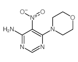 4-Pyrimidinamine,6-(4-morpholinyl)-5-nitro-结构式