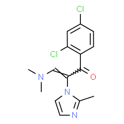 2-Propen-1-one,1-(2,4-dichlorophenyl)-3-(dimethylamino)-2-(2-methyl-1H-imidazol-1-yl)-结构式
