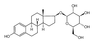 17β-(β-D-glucopyranosyloxy)estra-1,3,5(10)-trien-3-ol结构式