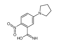 2-NITRO-5-(1-PYRROLIDINYL)BENZENECARBOXAMIDE Structure