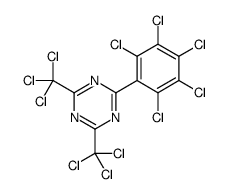 2-(2,3,4,5,6-pentachlorophenyl)-4,6-bis(trichloromethyl)-1,3,5-triazine Structure