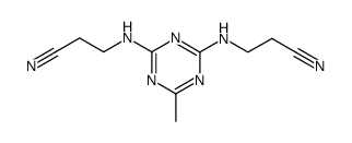 N,N'-(6-methyl-[1,3,5]triazine-2,4-diyl)-bis-β-alanine dinitrile结构式