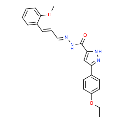 3-(4-ethoxyphenyl)-N-((1E,2E)-3-(2-methoxyphenyl)allylidene)-1H-pyrazole-5-carbohydrazide structure