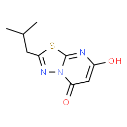 5H-1,3,4-Thiadiazolo[3,2-a]pyrimidin-5-one, 7-hydroxy-2-(2-methylpropyl)- (9CI) structure