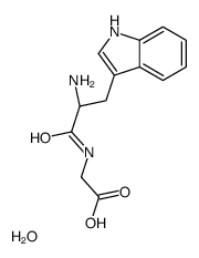 2-[[(2S)-2-amino-3-(1H-indol-3-yl)propanoyl]amino]acetic acid,hydrate Structure