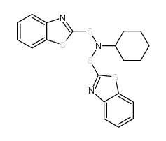 N-(benzothiazol-2-ylthio)-N-cyclohexylbenzothiazole-2-sulphenamide结构式