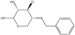 4-S-Benzyl-3-chloro-3-deoxy-4-thio-α-D-xylopyranose结构式