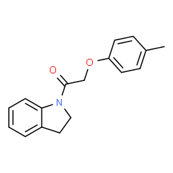 1-[(4-methylphenoxy)acetyl]indoline结构式