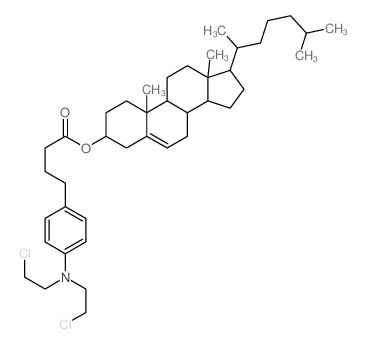 [10,13-dimethyl-17-(6-methylheptan-2-yl)-2,3,4,7,8,9,11,12,14,15,16,17-dodecahydro-1H-cyclopenta[a]phenanthren-3-yl] 4-[4-[bis(2-chloroethyl)amino]phenyl]butanoate结构式