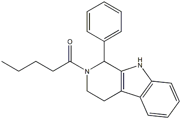 1-[1-苯基-3,4-二氢-1H-吡啶并[3,4-b]吲哚-2(9H)-基]戊烷-1-酮图片